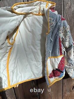 Handmade Vintage Butterfly Quilt Jacket