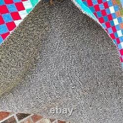 Handmade Vintage Corduroy Quilt Around the World Patchwork Boho Hippie 83x77