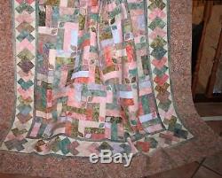 Handmade Vintage Cottage Cotton Bed Top Cover Quilt Double Single Size