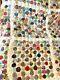 Handmade Yoyo Pattern Multi Colored Quilt Handmade Vintage 102 X 96