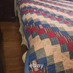 Handmade vintage Patchwork quilt 76x84 with shams
