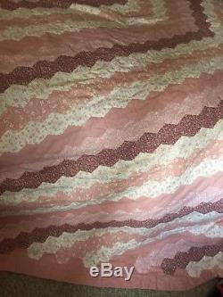 Heirloom Patchwork Quilt/Throw vintage Laura Ashley fabrics Hand made King