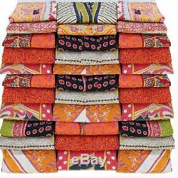 INDIAN VINTAGE WHOLESALE LOT KANTHA BLANKET THROW QUILT HIPPY BOHEMIAN Quilt