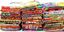 INDIAN VINTAGE WHOLESALE LOT KANTHA BLANKET THROW QUILT HIPPY BOHEMIAN Quilt
