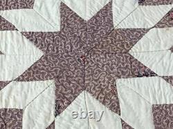 Important c 1847 Star QUILT Antique Dated Signed Middletown Connecticut