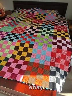 Incredible Vintage Handmade, Double Sided Quilt? 100 X 75in! AH-MAZING