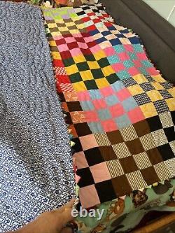 Incredible Vintage Handmade, Double Sided Quilt? 100 X 75in! AH-MAZING