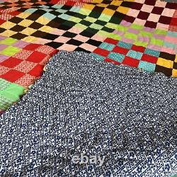 Incredible Vintage Handmade, Double Sided Quilt? 100 X 75in! AH-MAZING