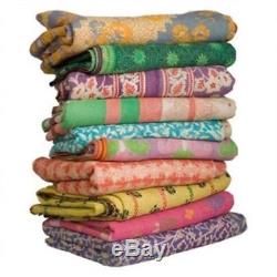 Indian 10 Pcs Lot tribal kantha quilt Vintage Cotton Bed cover Wholesale Blanket