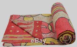 Indian Vintage Kantha Quilt Reversible Bedspread Throw Wholesale Lot of 10 Pcs