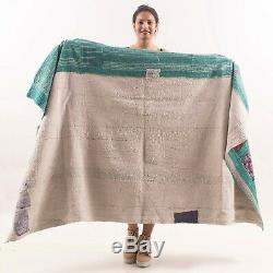 Indian Vintage Patchwork Handmade Bedspread Bedding Throw Kantha Quilt VK45(16)