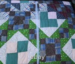 King Size Handmade Vintage Patchwork Quilt