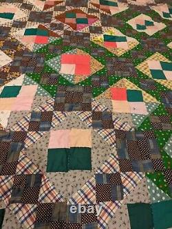 King Size Handmade Vintage Patchwork Quilt