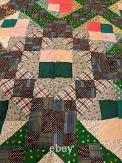 King Size Handmade Vintage Patchwork Quilt