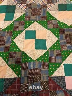 King Size Handmade Vintage Patchwork Quilt