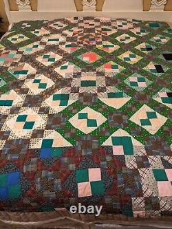 King Size Handmade Vintage Patchwork Quilt