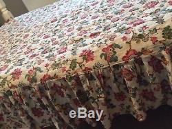 Large Antique Reversible Quilt 1930 Bedspread Handmade Valance Textiles Vintage