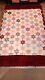 Large Vintage Grandmothers Flower Garden Quilt Approx 62x74 Curved Edges
