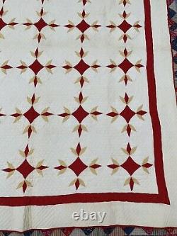 Late 1800s Vintage Appliqué Hand Made Quilt Great Condition