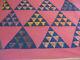 Mintyvintage Sugar Loaf Triangles Quiltbubble Gum Pink & Feedsackhand Quilted