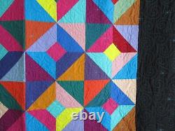 Modern Vintage Look Handmade Quilt, 66 X 78, Star Jewels Exquisite, Patchwork