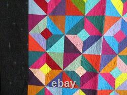 Modern Vintage Look Handmade Quilt, 66 X 78, Star Jewels Exquisite, Patchwork