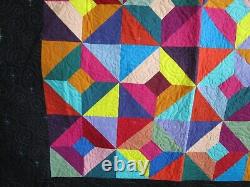 Modern Vintage Look Handmade Quilt, 66 X 78, Star Jewels Exquisite, Patchwork