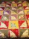 New! Amish Handmade Quilt! Mothers Day Made From Vintage Handkerchiefs! Queen