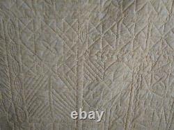NOT SO Vintage Hand Quilted Sampler Quilt, 76 X 88, NEW, UNUSED, PATCHWORK