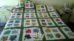 Never Used Handmade Vintage Quilt With Pillow Cases Gorgeous