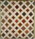 Outstanding Vintage 1870's Stars Antique Quilt Very Early Fabrics