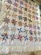 One Of A Kind Hand Sewn Quilt Vintage Antique Handmade Cotton 74 X 60 8 Stars