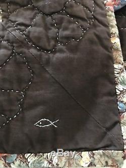 Pair Twin Vintage All Hand Made Charm Quilts Quilt Signed Dated Tumbler Pattern