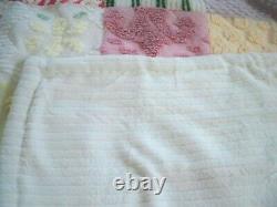 Plush Vintage Chenille Bedspread QuiltHandmadeChic Patchwork Design