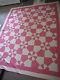 Quilt Large Pink Beach Ball Hand Made Vintage Museum Quality 1930s