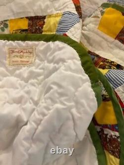 Quilt Vintage Handmade 109 x 95 King Size Estate Sale