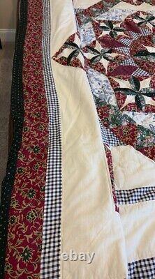 Quilt Vintage Handmade Full Size Bed 82 x 80 Estate Sale