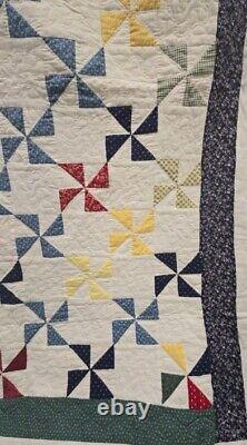 Quilt Vintage Handmade Queen Size 82 x 94 Estate Sale