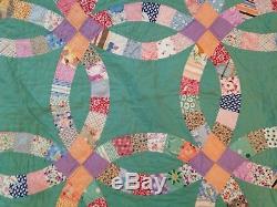 Quilt hand made vintage size 7' X 6