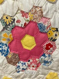 Quilts hand made, Grandmothers flower garden, hand quilted, excellent condition