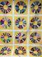 Quilts Hand Made Vintage Queen Wagon Wheel Pattern, Cheery Yellow Color
