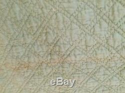 REDUCED Vintage Hand Made Quilt Hand Quilted 62 x 78 Multi Colors Beautiful