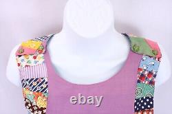 Rare Vintage Handmade Double Wedding Ring Patchwork Quilt Dress Feed Flour Sack