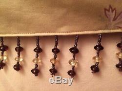Reversible Quilt/Eiderdown Vintage Laura Ashley Glazed Cotton Beads Pillowcases