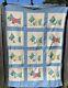 Scotty Dog Quilt Handmade Vintage 44 X 58 100% Cotton Hand Quilted Imperfect