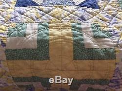 Superb Handcarfted Vintage Laura Ashley Fabric Quilt Sweet Pea