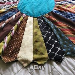 Tie quilt, vintage and handmade