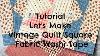 Tutorial Let S Make Vintage Quilt Square Fabric Washi Tape