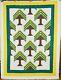 Vibrant, Beautiful Vintage 50's Tree Of Life Antique Quilt Nice Colors