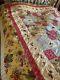 Vintage Granny Rose Garden Patchwork Handmade American Quilt King Blanket Usa